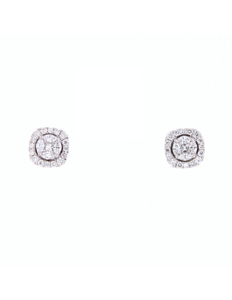 Crivelli Diamonds Collection Серьги "КВАДРАТ" из золота и бриллиантов 0,64 кар - 035-VE26041