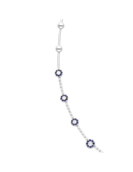 Crivelli Сапфировое ожерелье из золота, бриллиантов и сапфиров 1.26 ct - 117-CC291