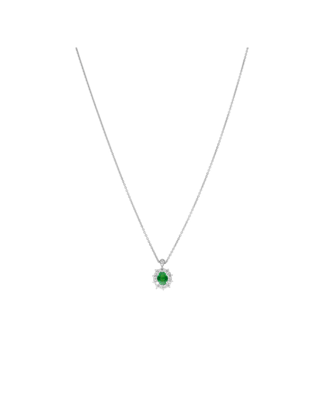 Crivelli Collezione Smeraldo Collana in oro diamanti e smeraldo 1.28 ct 024 G0530 C