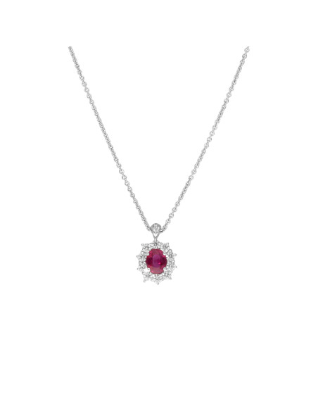 Crivelli Рубиновая коллекция Ожерелье из золота, бриллиантов и рубинов 0.98 ct - 024-C2064