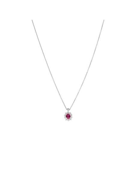 Crivelli Рубиновая коллекция Ожерелье из золота, бриллиантов и рубинов 0.98 ct - 024-C2064