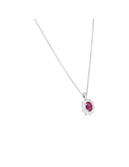 Crivelli Рубиновая коллекция Ожерелье из золота, бриллиантов и рубинов 0.98 ct - 024-C2064