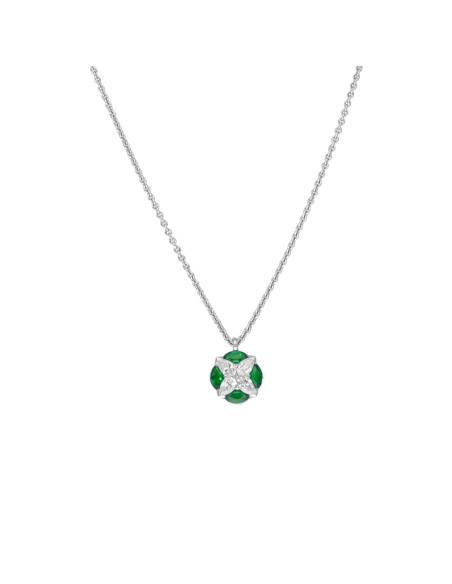Crivelli Коллекция Smeraldo ожерелье из золота, бриллиантов и изумруда 0.42 ct - 325-P1091