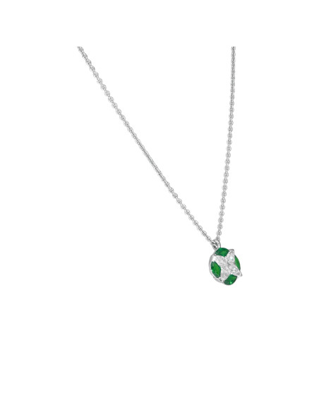 Crivelli Коллекция Smeraldo ожерелье из золота, бриллиантов и изумруда 0.42 ct - 325-P1091