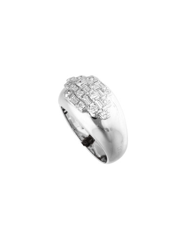 DAMIANI BAMBOO anello in oro bianco e diamanti 1.12 ct
