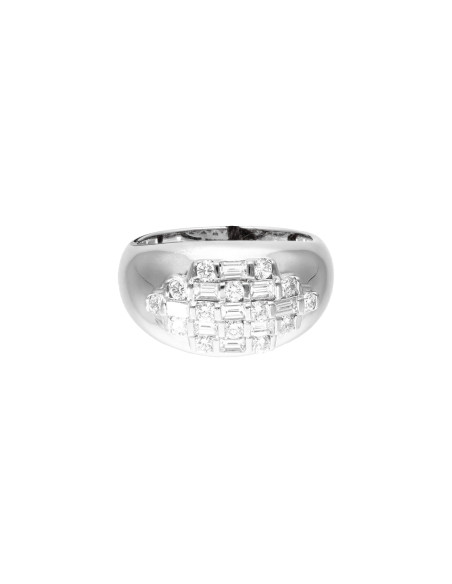 DAMIANI BAMBOO white gold ring with diamonds 1.12 ct