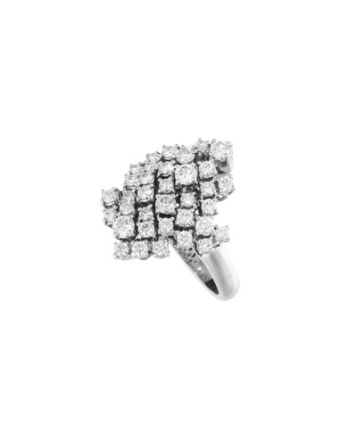 DAMIANI CHAMPAGNE white gold ring with diamonds 1.48 ct