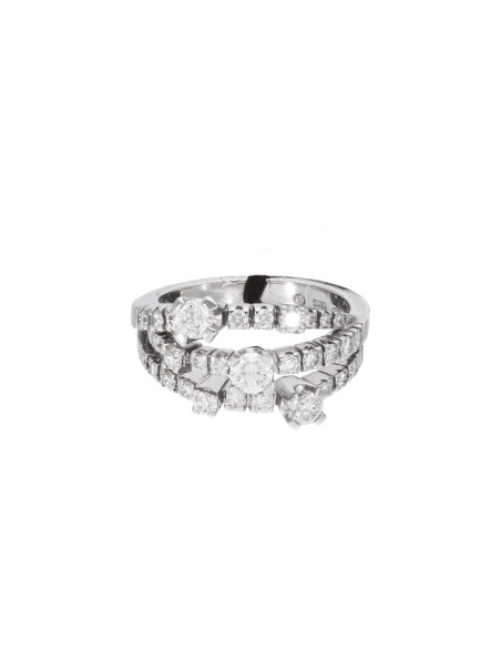 DAMIANI NOTTE DI SAN LORENZO кольцо из белого золота и бриллиантов (1.28 кар)  Ref. 20013640