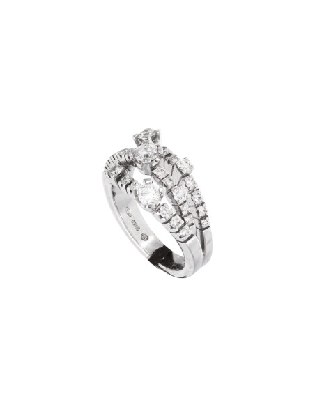 DAMIANI NOTTE DI SAN LORENZO кольцо из белого золота и бриллиантов (1.28 кар)  Ref. 20013640