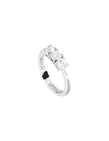 DAMIANI LUCE "TRILOGY" RING WHITE GOLD AND DIAMONDS 0.90 ct
