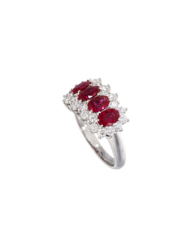Crivelli Ruby Collection Ring aus Gold, Diamanten und Rubin 2.30 ct