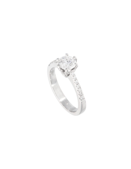 GOLAY collection Iconica white gold ring and diamond ct. 0.80