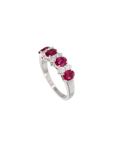 Crivelli Ruby Collection Ring in gold, Diamonds and rubys 1.54 ct