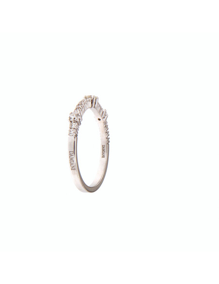 DAMIANI NOTTE DI SAN LORENZO WHITE GOLD AND DIAMONDS "TRILOGY" RING (0.33ct)  Ref. 20089293