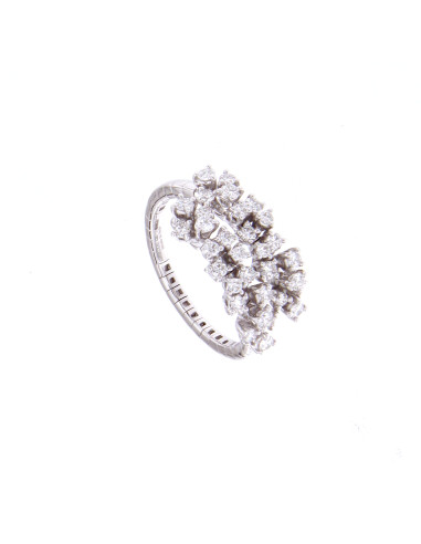 DAMIANI MIMOSA FLEXI anello in oro bianco diamanti 0.71 ct - 20078486