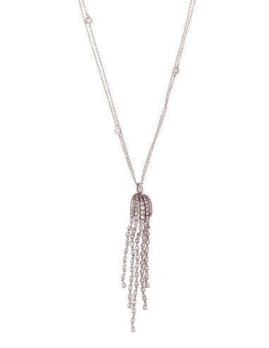 DAMIANI SORGENTE D necklace in white gold and 1.90 ct diamonds - 20088456