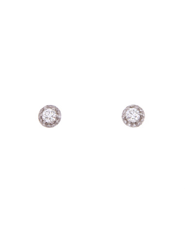 DAMIANI MINOU orecchini in oro bianco e diamanti 0.40 ct. FULL PAVE' - REF: 20091061