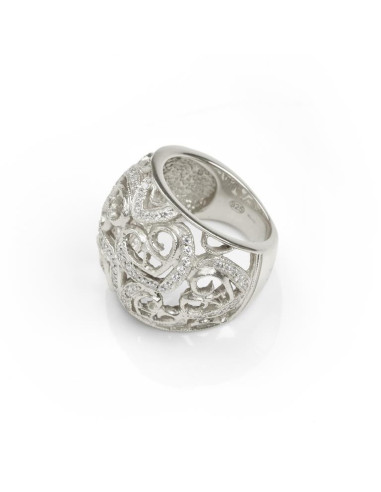 Misis Notredame Ring Rhodium Silver, cubic zirconia AN03546RH