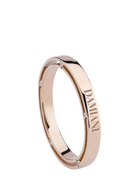 LE FEDI DAMIANI D-SIDE IN ORO ROSA e DIAMANTI 5+5 Spessore 3.3 mm