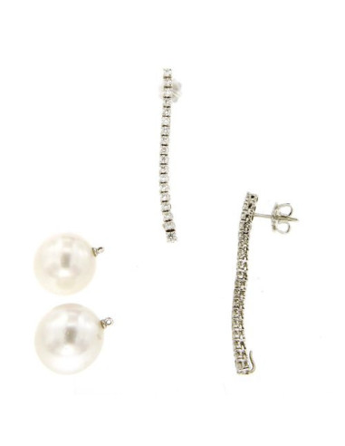 UTOPIA GALLERY  Weißgoldohrringe mit Diamanten...