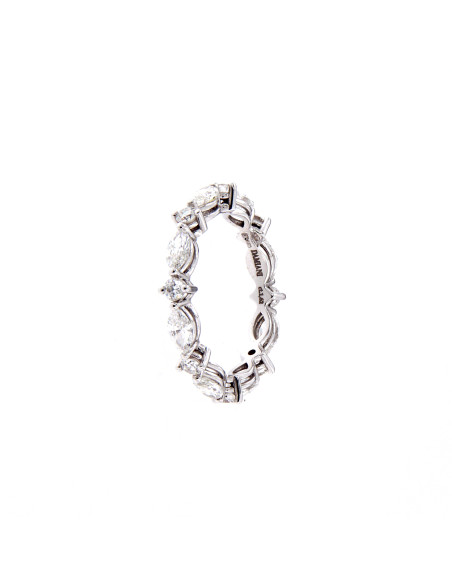 DAMIANI EMOZIONI anello eternity in oro bianco e diamanti 1.64 ct