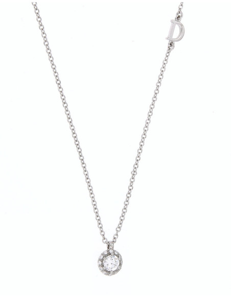 DAMIANI MINOU COLLANA IN ORO BIANCO CON DIAMANTE 0.26 ct FULL PAVE - 20091059