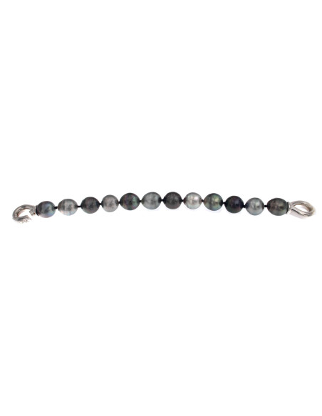 UTOPIA THAITI bracelet in white gold and pearls 13-13.90 Ref: MS3297