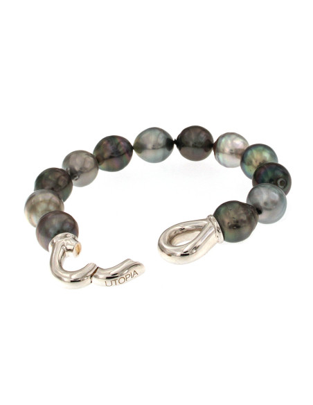 UTOPIA THAITI bracelet in white gold and pearls 13-13.90 Ref: MS3297