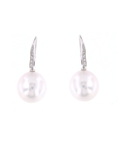UTOPIA MONACHELLE earrings in white gold and pearls 16.20 ref: UMB175