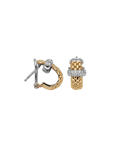 Fope Earrings Flex'It Vendôme in gold and diamonds ref: OR560-BBR