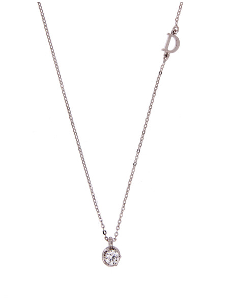 DAMIANI MINOU колье из белого золота с бриллиантом 0.30 ct - 20055868
