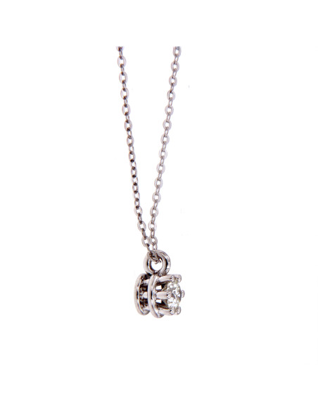 DAMIANI MINOU колье из белого золота с бриллиантом 0.30 ct - 20055868