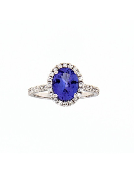 GOLAY Tanzanite Collection Ring in gold, diamonds and tanzanite 1.70 ct - ACLC070DITZ5
