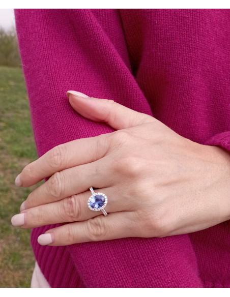 GOLAY Tanzanite Collection Ring in gold, diamonds and tanzanite 1.70 ct - ACLC070DITZ5