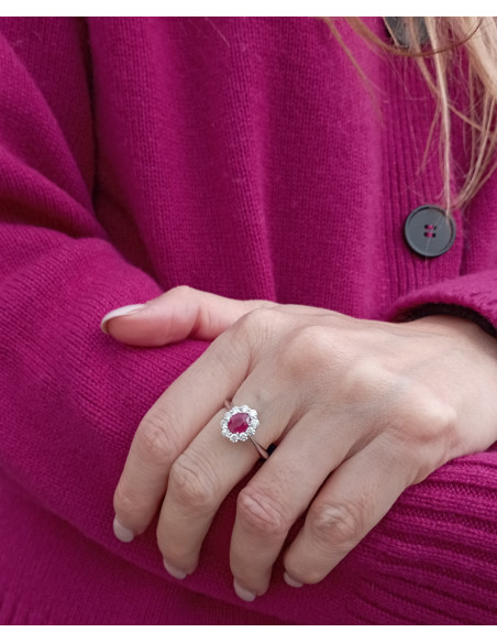 GOLAY Collezione Rubino Anello in oro, diamanti e rubino 1.01 ct - ACL045DIRU