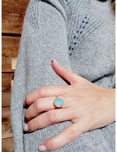 Marco Bicego Jaipur Ring in Gelbgold und Aquamarin Ref: AB586-AQ01