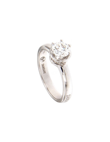 DAMIANI MINOU ring in white gold with diamond 0.70 ct F VS2 GIA