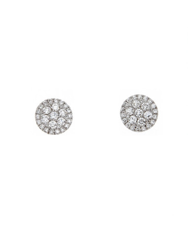 GOLAY collection Classic "Geometrie di Luce" white gold "CIRCLE" earrings and diamonds ct. 0.88 - OPV003DI3