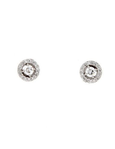 GOLAY collection Classic "Geometrie di Luce" white gold "CIRCLE" earrings and diamonds ct. 0.52 - OCT016DI1
