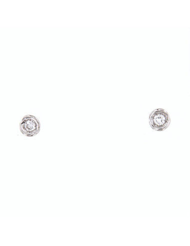 GOLAY collection Calla white gold earrings and diamond ct. 0.10