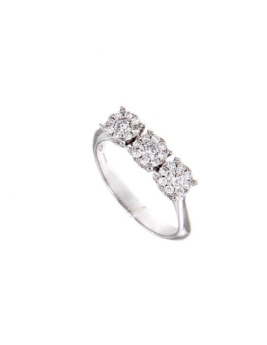 GOLAY collezione Diamanti "Trilogy" anello oro bianco e diamante ct. 0.42 - AGICETR00