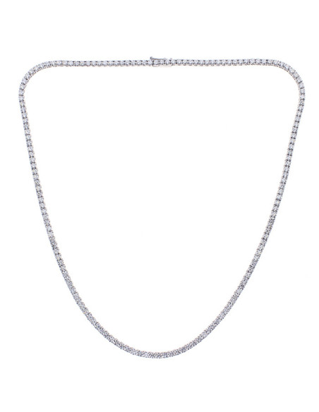 DAMIANI VERAMORE ОЖЕРЕЛЬЕ ИЗ БЕЛОГО ЗОЛОТА "ТЕННИС" С БРИЛЛИАНТАМИ 7.12 CT - 20084857