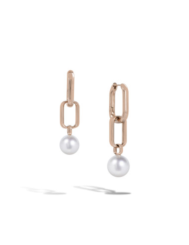 UTOPIA AURUM pink gold earrings with pearls 12.30mm ref: AUBO1RB06