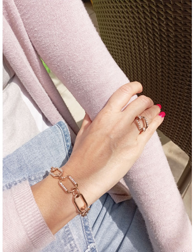 UTOPIA AURUM Armband aus Rotgold mit Diamanten...