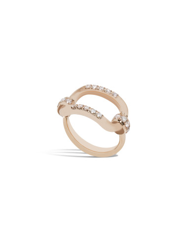UTOPIA AURUM pink gold ring with diamonds ref: AUBA2RB03