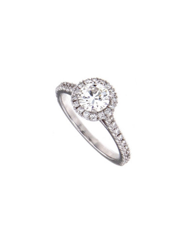 SOPRANA collection Classic "CERCHIO DI LUCE" white gold ring and diamonds ct. 1.04 - ACT008DI70
