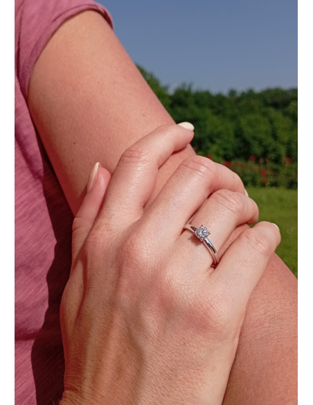 DAMIANI VERAMORE ANELLO IN ORO BIANCO 0.51 ct G VS2 - GIA