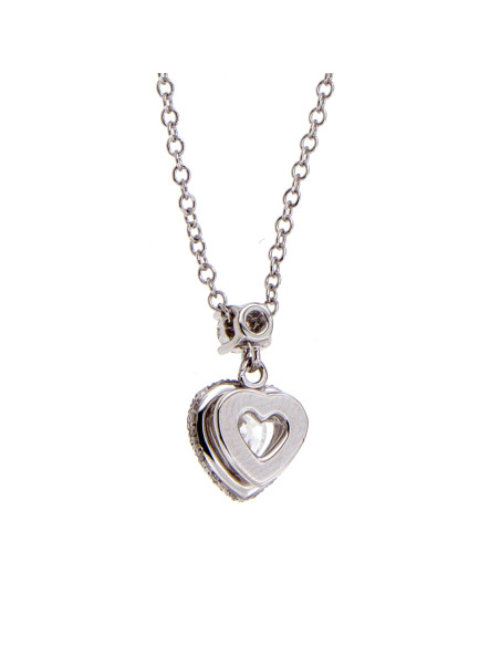 DAMIANI MINOU Weißgoldhalskette mit Diamant im Herzschliff 0,54 ct FULL PAVE
