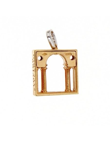 LOVING PALLADIO pendente 3D in oro giallo e diamanti 09G