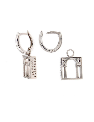 LOVING PALLADIO earrings 3D in white gold  03B-OR